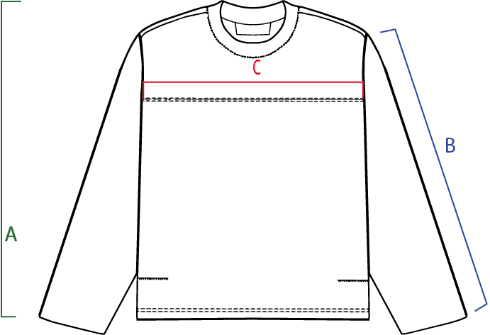 Garment measurement diagram